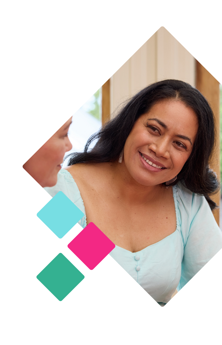 One Wahine (women) sewing a quilt